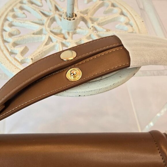 Women Shoulder Purse Vintage/Trendy Bag- Small Tote Handbag - Brown - Picture 6 of 11